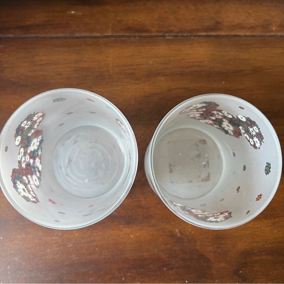 Disney Mickey & Minnie Mouse Floral Frosted Glass Cup Set - Picture 4 of 11